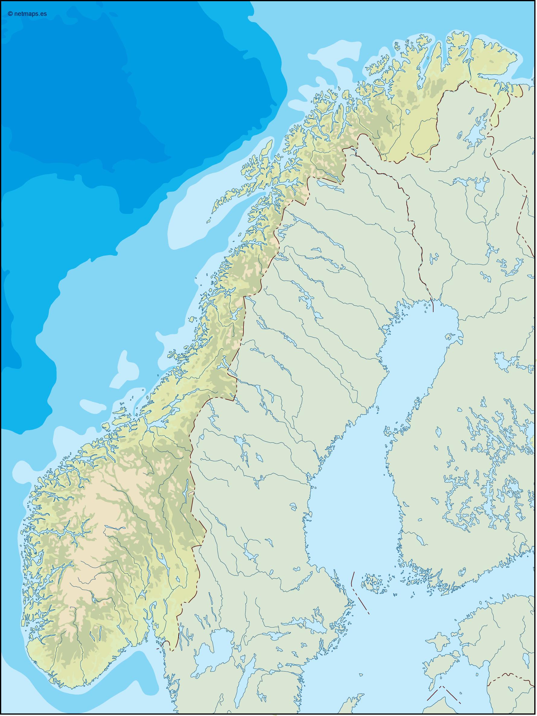 norway illustrator map