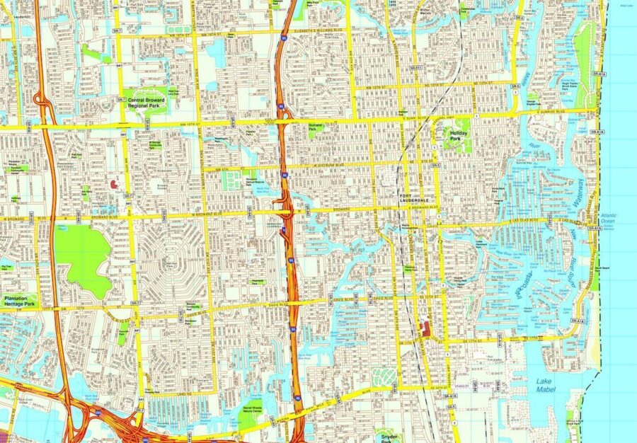 Fort Lauderdale maps  Digital Maps. ©Netmaps UK.