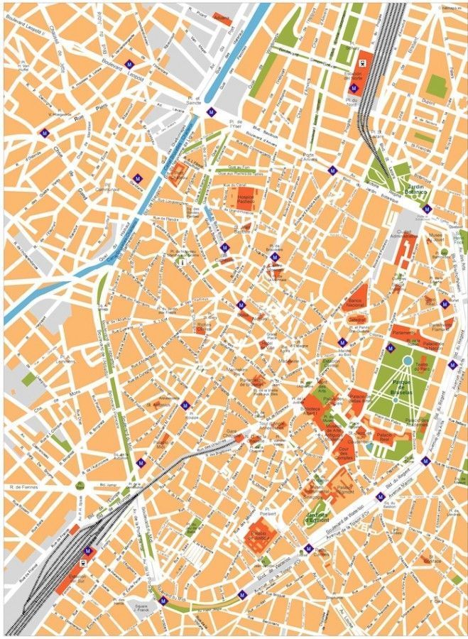brussels vector map
