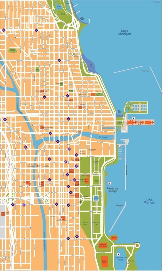 chicago vector map