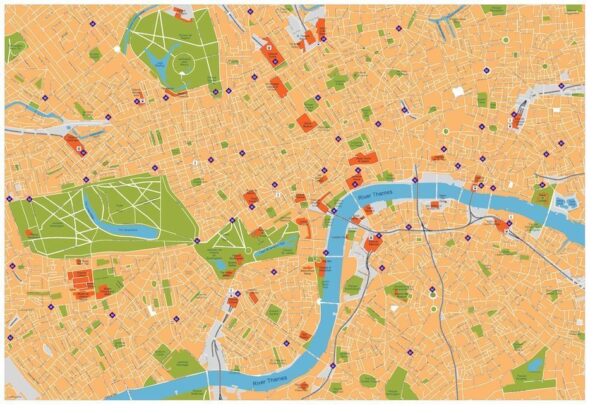 london vector map