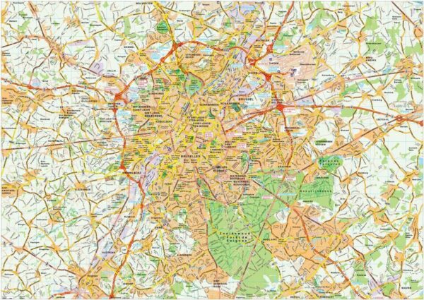 Brussels map vector