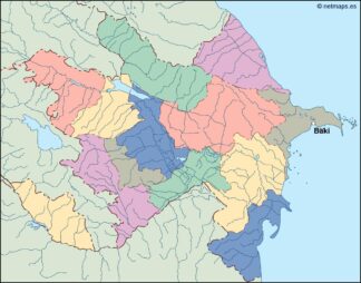 azerbaijan vector map