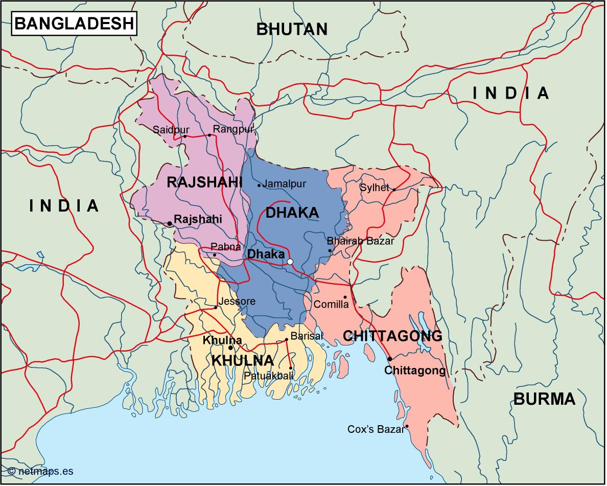 bangladesh political digital map Digital Maps. Netmaps UK Vector Eps