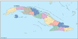 cuba vector map