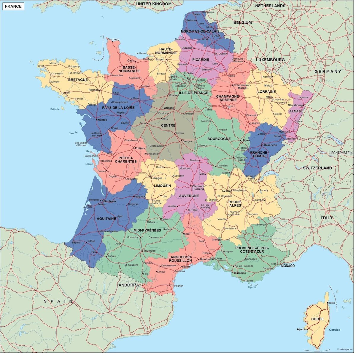 France On Political Map Of World France Political Map | Digital Maps. Netmaps Uk Vector Eps & Wall Maps