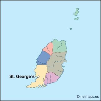 grenada vector map