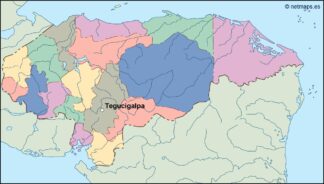 honduras vector map