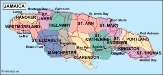 jamaica political map