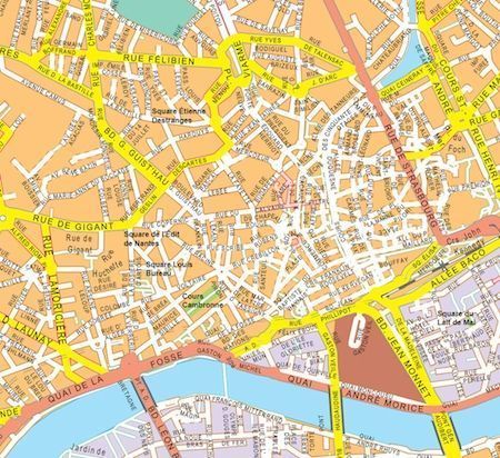 nantes vector map