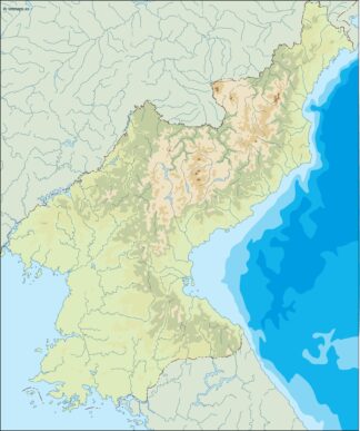 north korea illustrator map