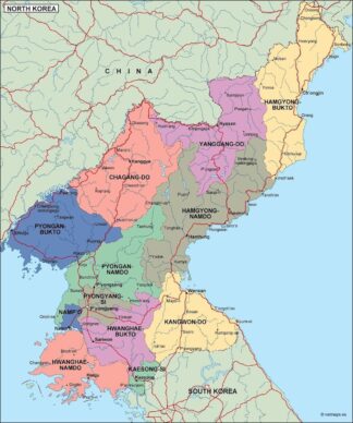 north korea political map