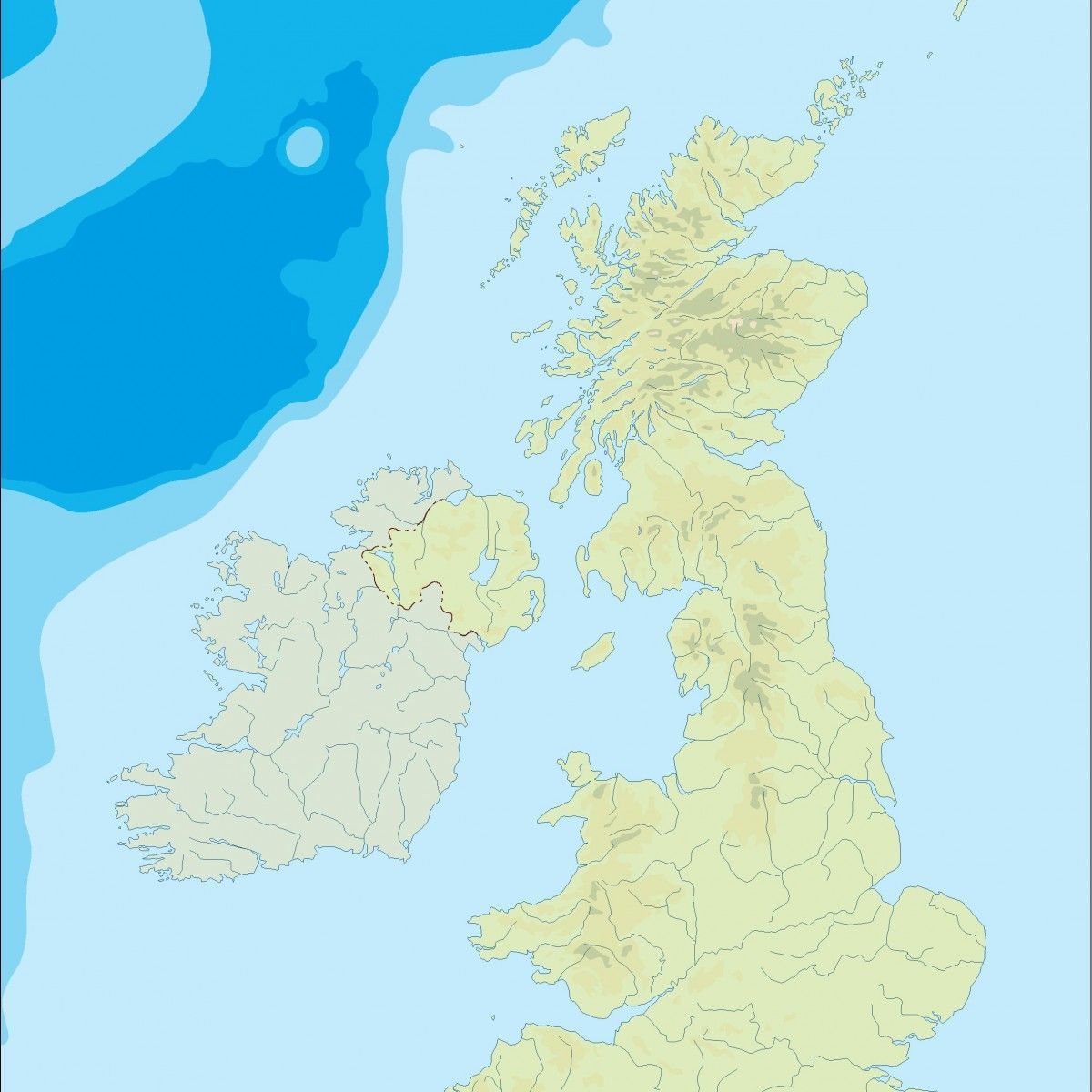 united kingdom illustrator map - United Kingdom Illustrator Map 1200x1200