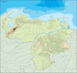 venezuela illustrator map