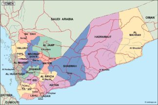 yemen political map