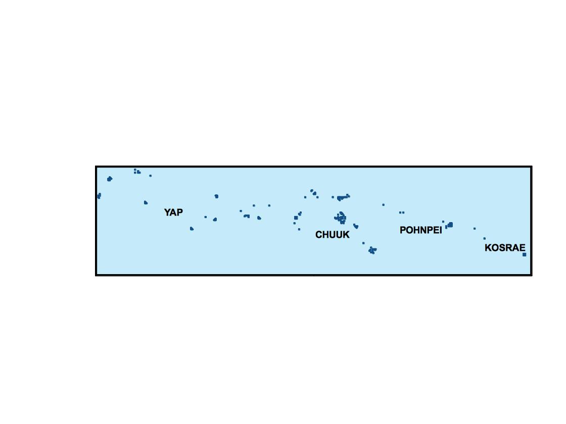 Federated States Of Micronesia Map Federated States Of Micronesia Presentation Map | Digital Maps. Netmaps Uk  Vector Eps & Wall Maps
