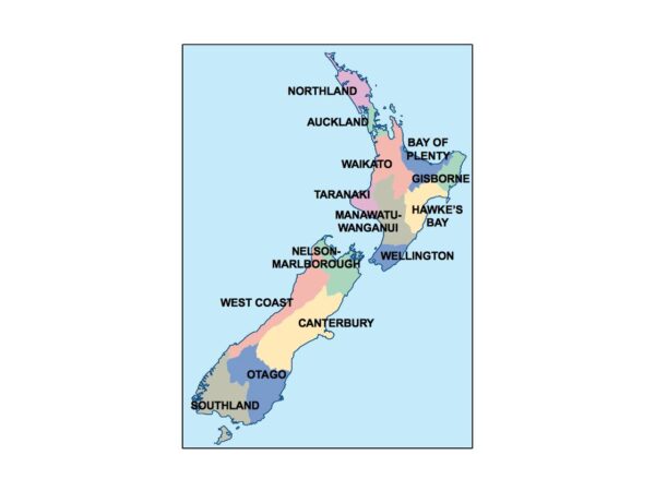 new zealand presentation map  Digital Maps. ©Netmaps UK.