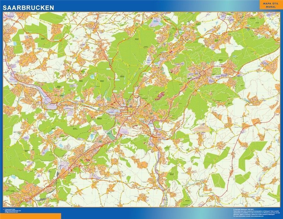saarbrucken wall map