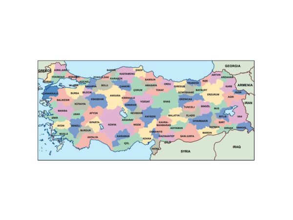 political map of turkey