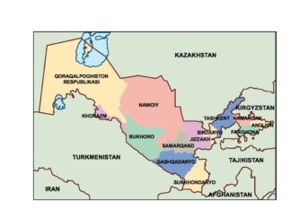 uzbekistan presentation map