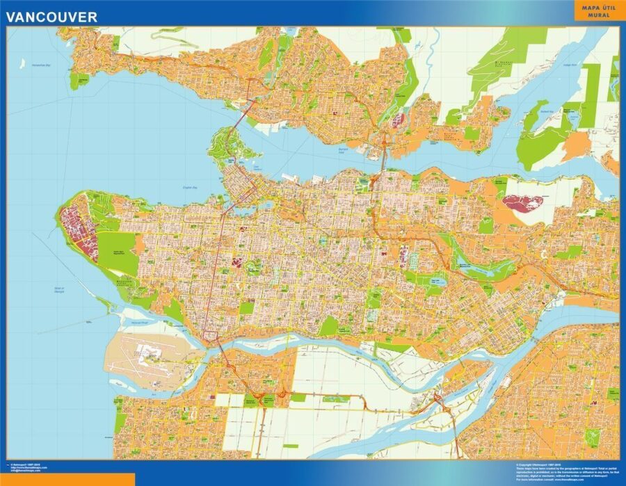 vancouver wall map