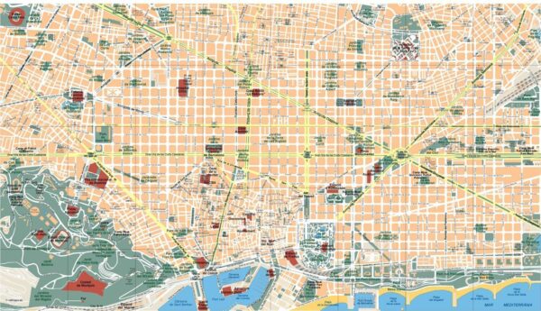 Barcelona Vector Map