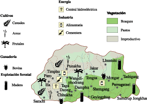 Bhutan Economic map