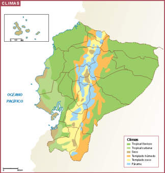 Ecuador mapa clima