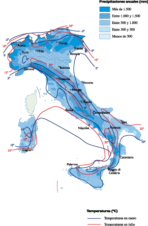 Climate Map Of Italy Italy Climate Map | Digital Maps. Netmaps Uk Vector Eps & Wall Maps