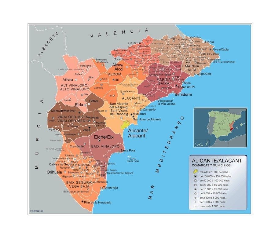 Mapa Municipios Alicante