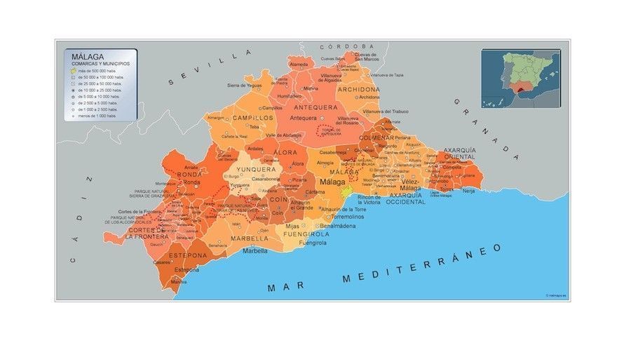 Mapa Municipios Malaga