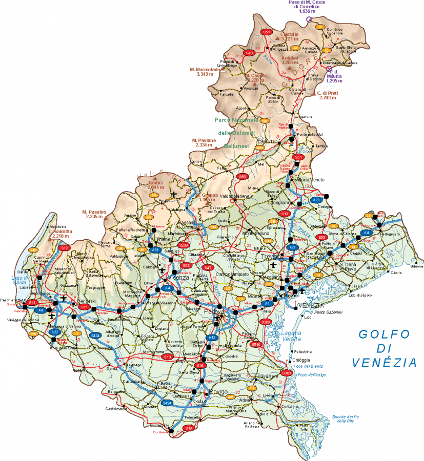 Veneto Vector Map Digital Maps Netmaps UK Vector Eps Wall Maps Veneto Vector Map 827x900