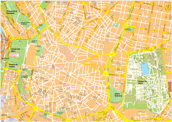 Madrid Vector EPS Map