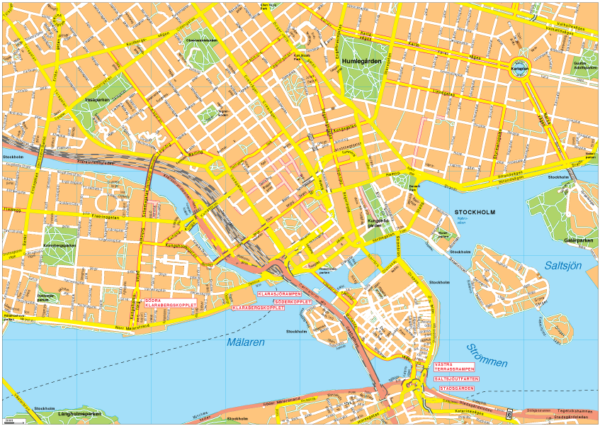 Stockholm Vector EPS Map